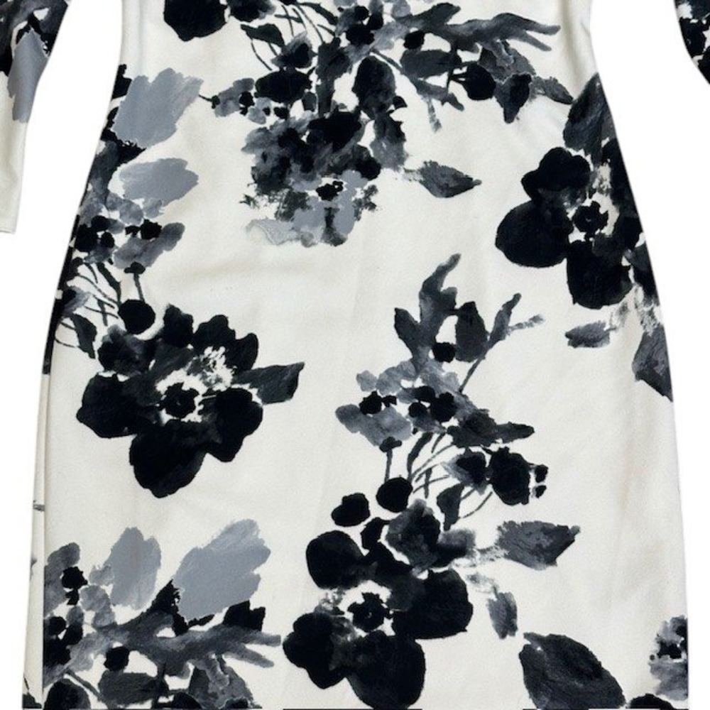 Jessica Howard White Floral Bell Sleeve Sheath‎ Dress Party Cocktail SZ 6 - Picture 8 of 12
